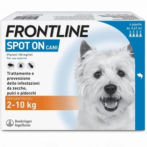BOEHRINGER Frontline Spot On Cani Taglia S (2-10 kg) – 4 Pipette Antiparassitari - Foto 1 di 5