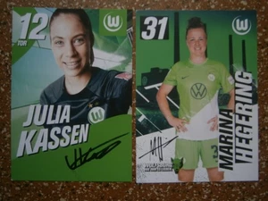 Frauenfußball - Bildautogramme - Marina Hegering + Julia Kassen - VfL Wolfsburg - Bild 1 von 1