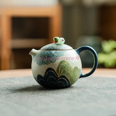 Tetera de montaña verde caramica pintada a mano 150 ml tetera de kungfu Foto 1 de 4
