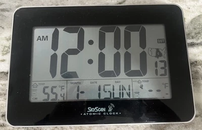 SkyScan Atomic Wall/Desk Clock 88909 Tested Works No Remote Transmitter - Image 1 of 4