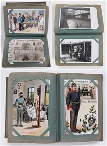 Musterung draft physical Postkarten Album postcards AK Militaria Erotik 1900 - Bild 1 von 9