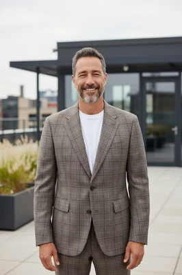 Daniel Cremieux Collection Sports Coat Brown Plaid 100% Wool $595 - Image 1 of 4