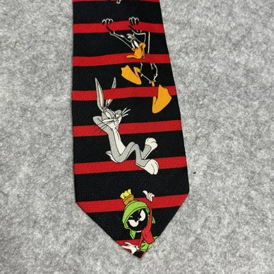 Corbata de seda Looney Tunes para hombre Bugs Bunny Marvin Martian Tasmanian Devil Mania Foto 1 de 4