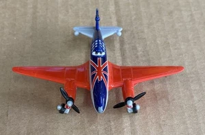 Disney Planes Bulldogge Druckguss Spielzeug Mattel 11 blau & rot British Britain UK Flagge - Bild 1 von 6