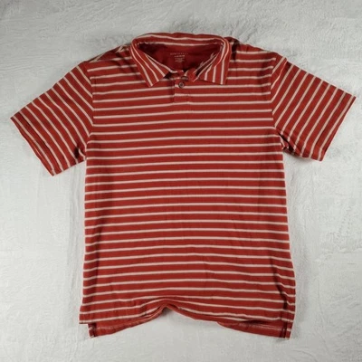 Структура Polo оранжевый в полоску коротким рукавом мужской размер средний Y2k новый без ЯРЛЫКОВ - Изображение 1 из 4