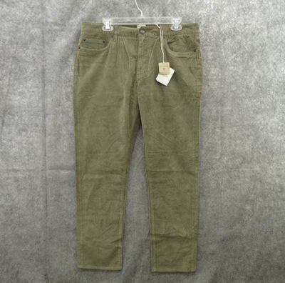 Faherty Mens Pants Size 33 Stretch Corduroy Cotton Blend Surplus Olive New - Image 1 of 4