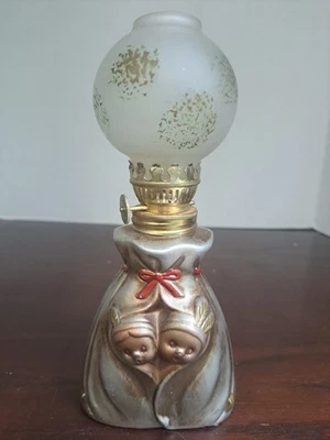 Vintage Fairway 2 Indians In A Tee Pee Oil Lamp - No Wick - Image 1 of 4