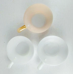 3 cuencos Anchor Hocking Fire King para horno vidrio de leche/melocotón colmena con mango de colección - Imagen 1 de 11