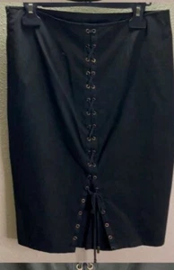 BODY BY VICTORIA SZ 12 BLACK Corset Style Pencil SKIRT - Picture 1 of 4
