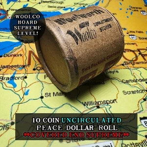 Rollo de monedas de plata Peace sin circular de $1 - 10 - Supreme - Woolworth/Woolco - Imagen 1 de 8