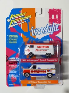 JOHNNY LIGHTNING SCHWINN MONGOOSE - 1965 VOLKSWAGEN BUS / 1976 FORD ECONOLINE VA - Picture 1 of 5