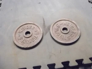1" Hülsenpaar 3 lb. WEIDER Langhantelplattengewichte - Bild 1 von 4