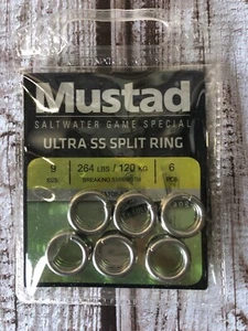 Mustad Ultra SS Split Ring Size 9 (6 Pieces) - Picture 1 of 2