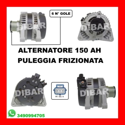 ALTERNATORE 150AH FORD FOCUS C-MAX 1.6 TDCi DA 2005 A 2007 3M5T10300PD - Immagine 1 di 2