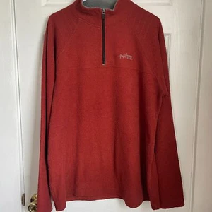 PrAna Cuarto Cremallera Punto Rojo Jersey Chaqueta Suéter Naranja Talla XL Hombre Unisex - Imagen 1 de 7