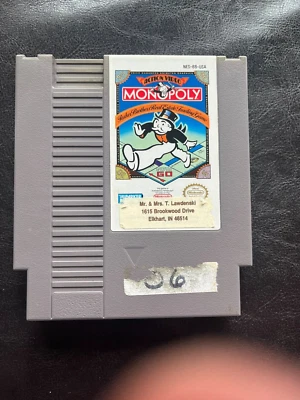 Monopoly (NES, 1991  - Parker Brothers) Used, Tested & Works! - Image 1 of 2