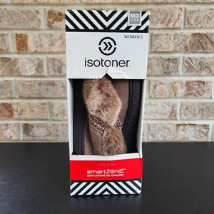 NIB Women's Isotoner Gel Slippers Size 7.5 - 8 Smartzone Smoky Taupe Color NOS - Picture 1 of 1
