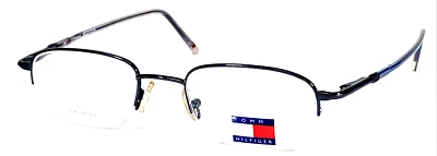 TOMMY HILFIGER TH3019 NOS Dark Blue Half Rimless 48-20-145 Eyeglasses Frame - Image 1 of 4