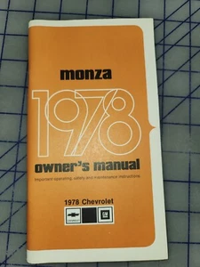 1978 Chevrolet Monza Owners Manual Original - Picture 1 of 1