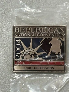 Prendedor de solapa de delegación de Ohio de Nueva York de la Convención Nacional Republicana 2004 RNC - Imagen 1 de 2
