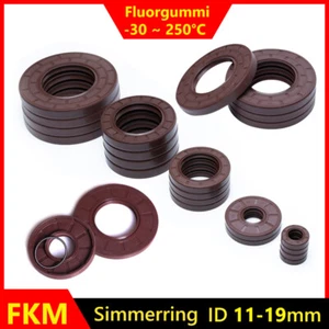 FKM Stangendichtung TC Simmerrings Doppellippe Wellendichtring Innen 11-19 mm - Picture 1 of 10