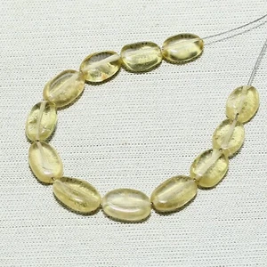 12 cuentas ovaladas de hessonita natural piedras preciosas sueltas 17,80 quilates tamaño 7x5 mm a 9x5 mm - Imagen 1 de 6