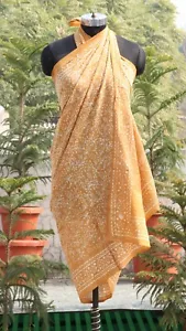 100% Cotton Sarong Scarf For Women Beach Wrap Sarong Cover Up Indian Printed - Picture 1 of 7