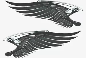 Juego de calcomanías gráficas envolventes de 28" para remolque de carro camión ángel alas de metal automático - Imagen 1 de 1