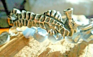 ALEX and ANI DEEP SEA MARINA SEAHORSE Charm SILVER Beaded WRAP - Picture 1 of 5