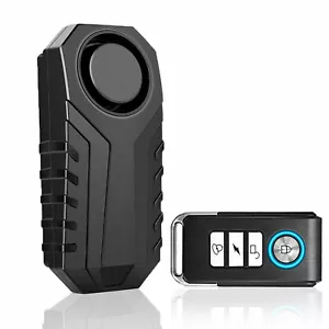Auto Fahrrad Alarm Sicherheitssystem 113dB Anti Diebstahl Vibration Funk Fernbedienung Schwarz - Bild 1 von 7