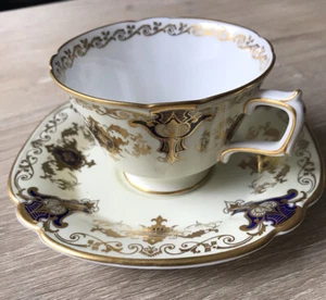 Royal Crown Derby England Cobalt Blue Gold Cup & Saucer 1927. Gorgeous & Antique - Picture 1 of 12