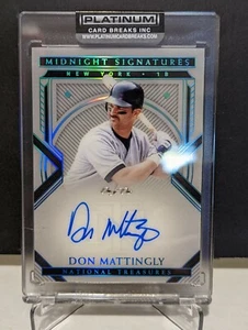 2021 National Treasures Midnight Signatures Don Mattingly 1/1 One of One YANKEES - Picture 1 of 4