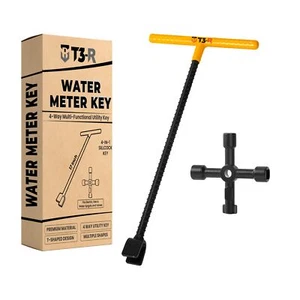 Water Meter Key 17 Inch - 4-way Multi-Functional Utility Key Included - Stron... - Picture 1 of 7