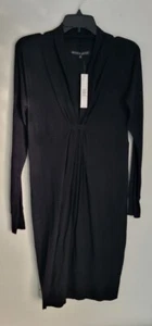Antonio Melani 100% Wool Sweater Dress Midi Black Size Small "Cruz" - Picture 1 of 12