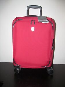Victorinox Luggage Connex Frequent Flyer Carry On, Red Durable 15" Laptop, NWT
