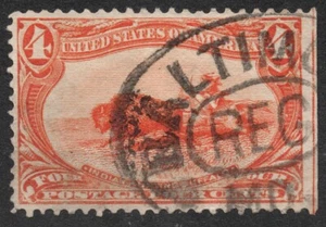 Sn:US #287 1898 4 cent US STAMP Trans-Mississippi Philatelic Exposition Issue - Picture 1 of 2