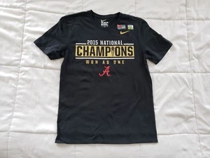 Nike Alabama Crimson Tide Medium T-Shirt 2015 National Champs Athletic Cut - Picture 1 of 8