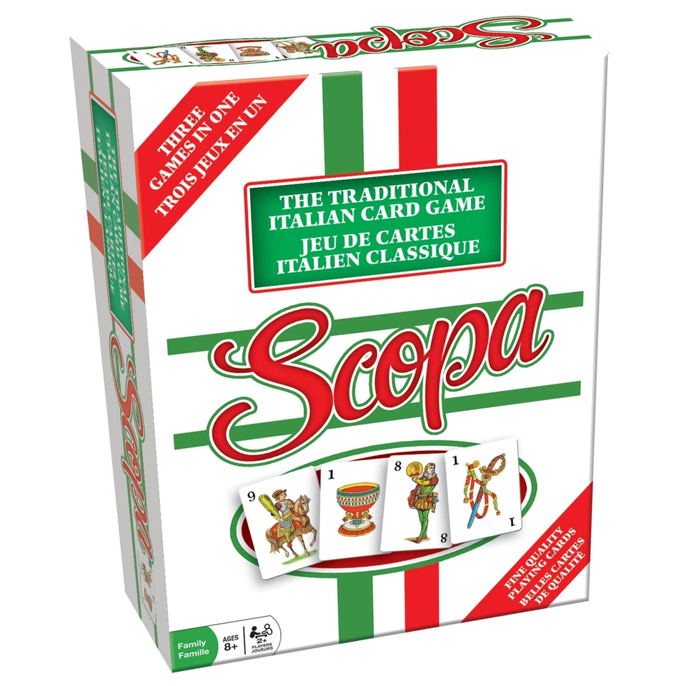 Multicolor Scopa Card Game for Family Fun 3 Games in One Easy to Learn - Image 1 of 4