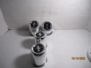 4 ALUMINUM CENTER CAPS 5 LUG WELD RACING WHEELS PRO STAR 3.18 " OD W/PONY - Picture 1 of 2