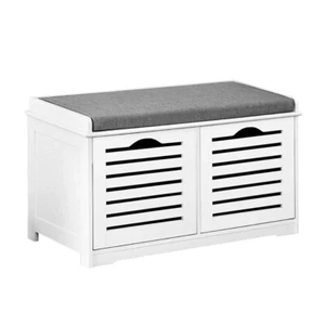 Artiss Shoe Cabinet Bench Shoes Organiser Storage Rack White Shelf Cupboard Box - Picture 1 of 8