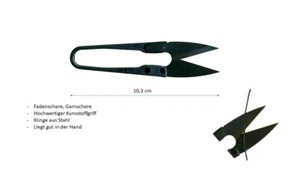 Fadenschere 10,3 cm Schere Fadenschneider mit hochwertigem Kunsstoffgriff und sc - Bild 1 von 4