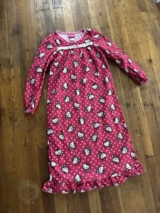 Hello Kitty Sanrio Pink Pajama Dress Youth Girls Size 8 - Picture 1 of 4