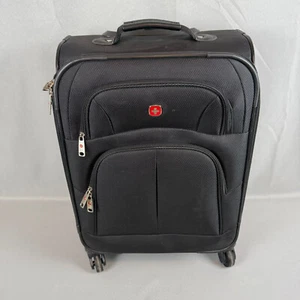 SwissGear Softside erweiterbarer Spinner Handgepäck schwarz Gepäck Koffer 20" Tasche - Bild 1 von 10