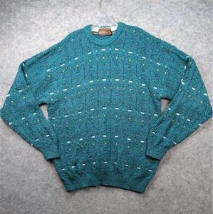 Vintage Authentic Issue 90 Sweater Mens XL Green Teal Cotton Comfort Grandpa USA - Picture 1 of 11
