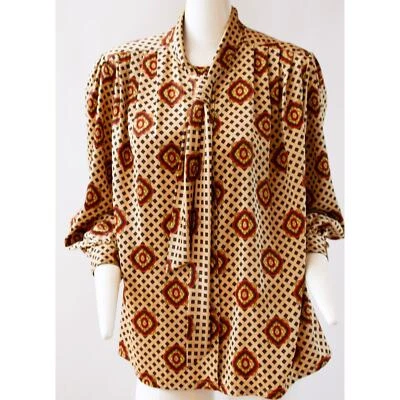 Koret Career Paisley Patterned Print Blouse - Size 20W/40 - Image 1 of 4