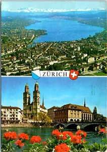 Zurich, Switzerland Multiview Postcard c1980 - Picture 1 of 2