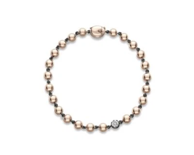 Ball n Chain Rose Gold 0.40ct Round GIA Certified VS1 Lab Grown Diamond Bracelet - Image 1 of 4