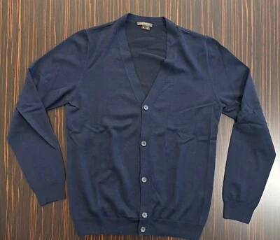 LOUIS VUITTON Uniformes men's navy blue wool blend button cardigan size M - Image 1 of 4