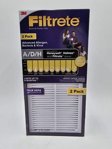 3M Filtrete A/D/H Advanced Allergen Bacteria Virus HEPA Air Filter 2 Pack - Picture 1 of 8