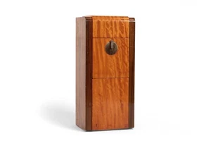 Antique Art Deco Small Wood Nightstand or Side Cabinet, 1930s - Picture 1 of 13